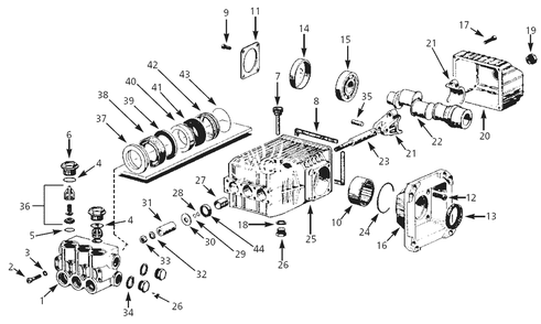 Pump Parts Diagram and Parts List for PW3020  Campbell Hausfeld Pressure Washer